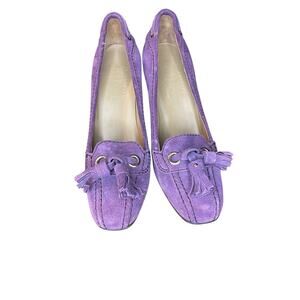 The Original Car Shoe Pumps Grape 5.5 Tassel Block Heel Loafer Poet Academia